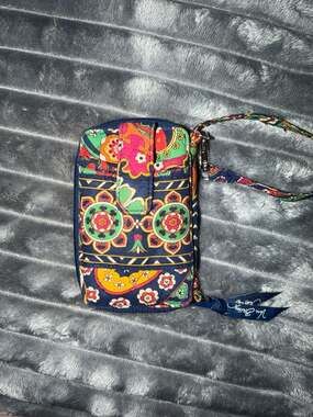Vera Bradley Venetian Paisley Zip Around Phone Wristlet Wallet